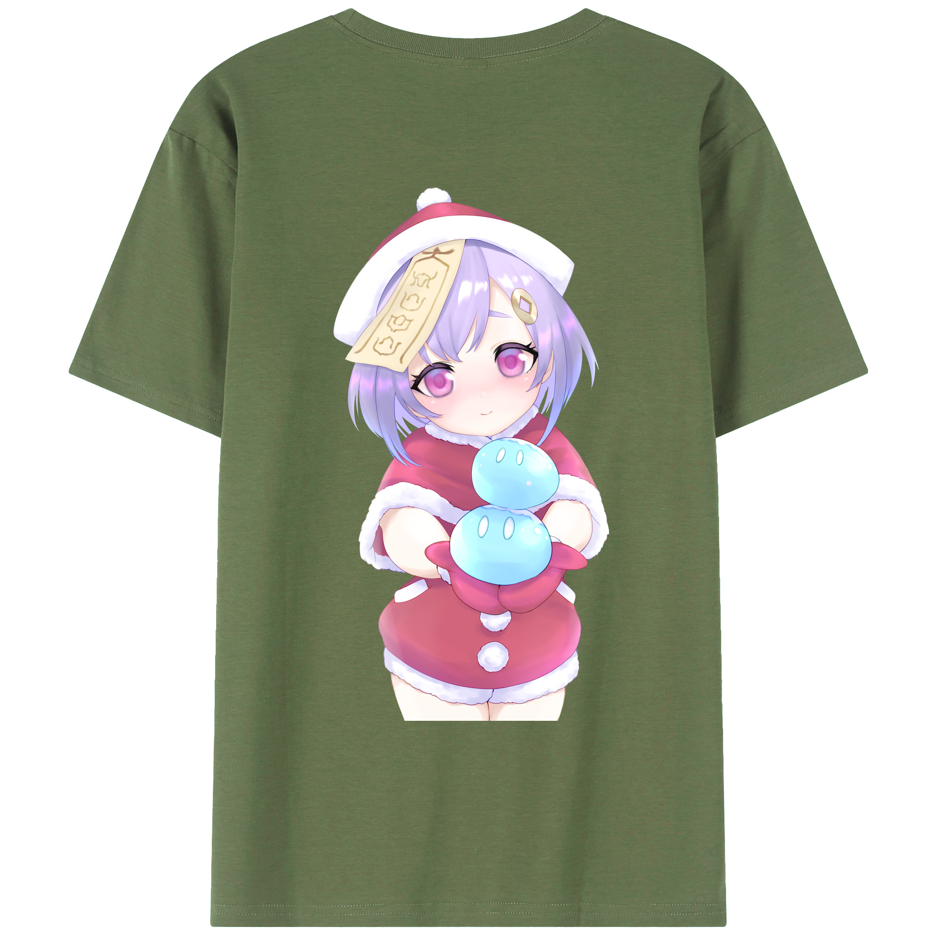 げんし神 七七 なな  genshin Nana 綿100％ メンズ半袖Tシャツ（バックプリント） 通気性
